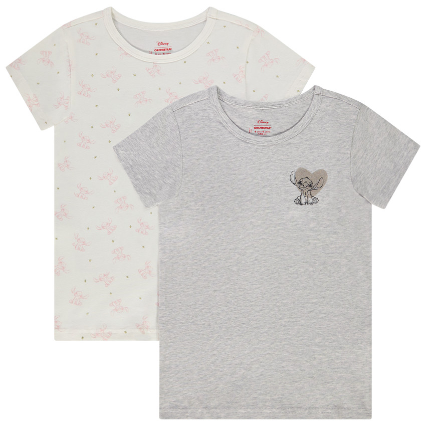 Pack de 2 camisetas interiores Stitch Disney para niña 