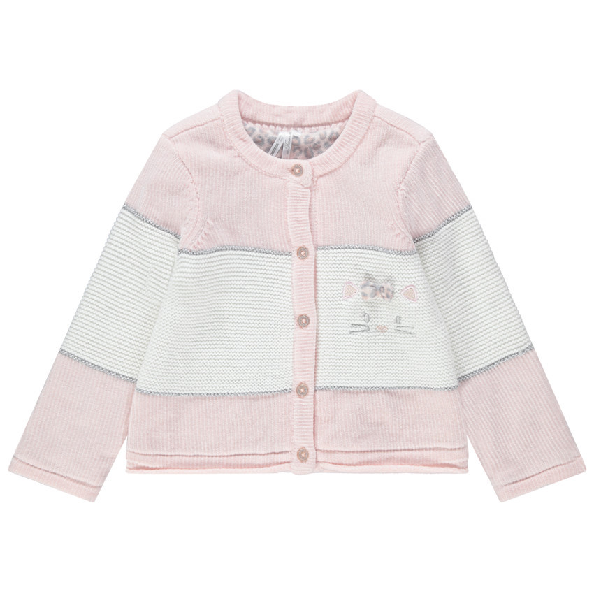 Gilet en tricot doublé polaire imprimé léopard 