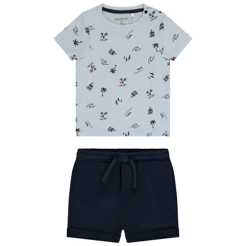 Conjunto 2 piezas con camiseta estampada para bebe nino Orchestra