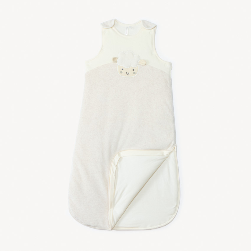 Gigoteuse en velours TOG 4 à manches amovibles et patch mouton pour bébé 