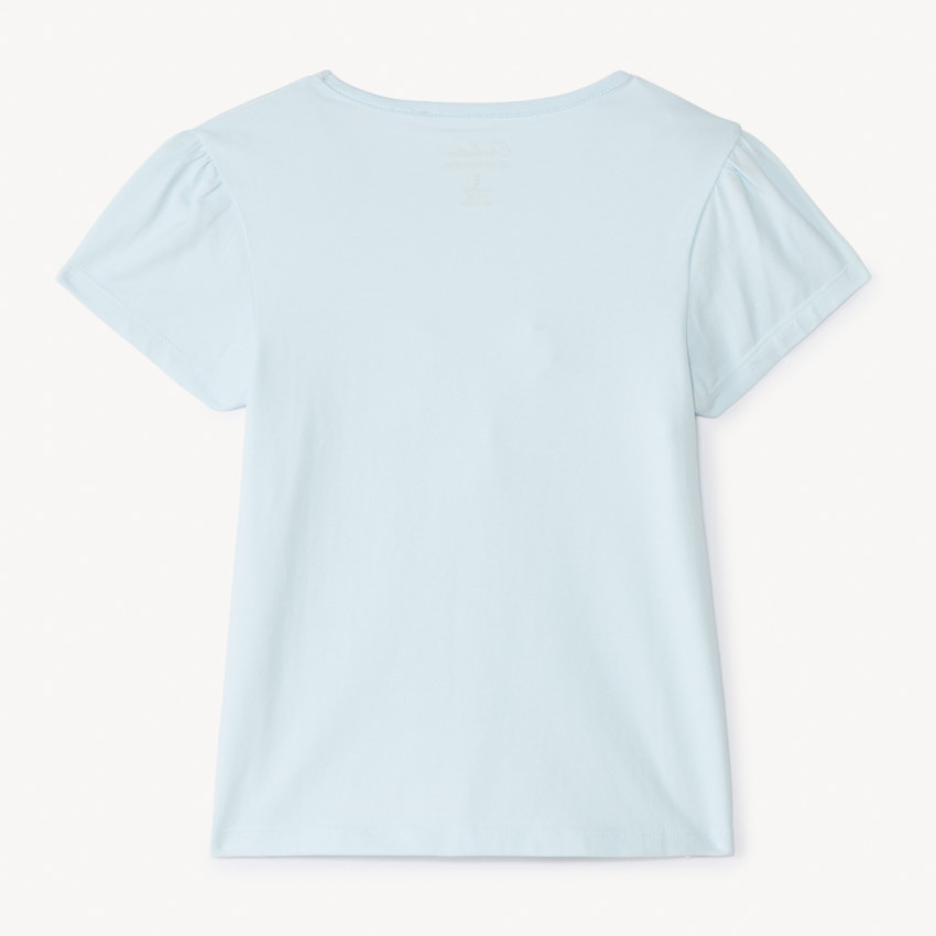 Camiseta de manga corta con flores 3D para niña 