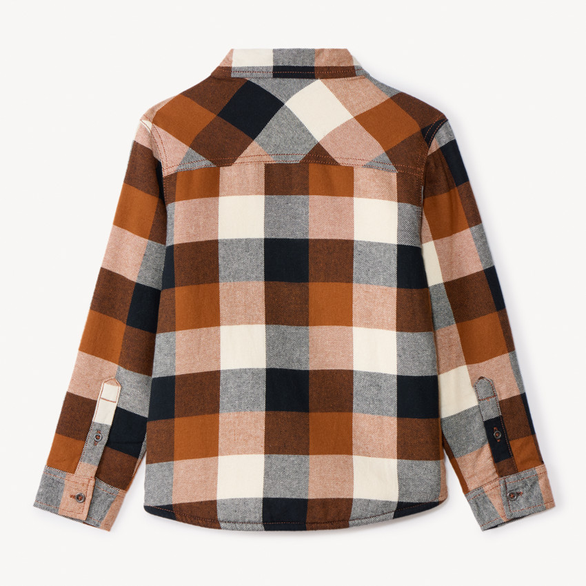 Sobrecamisa de franela con forro a cuadros para niño 