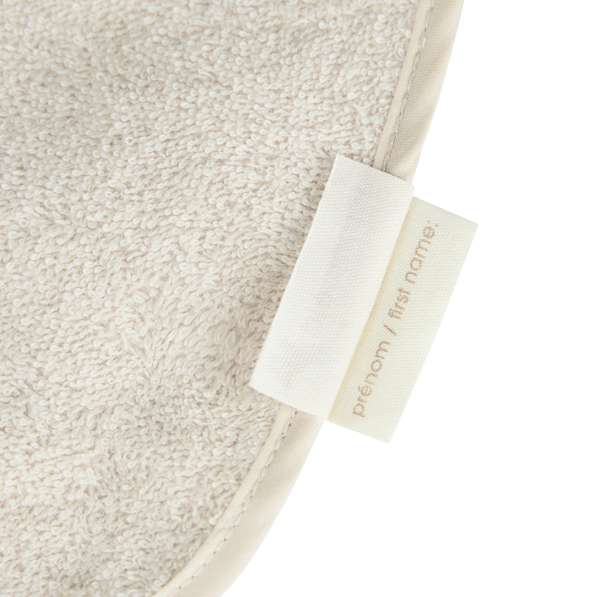 Lote de 3 baberos de toalla para colocar beige 