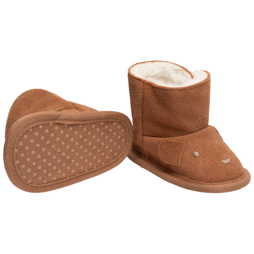 Botines forrados con orejas en relieve 