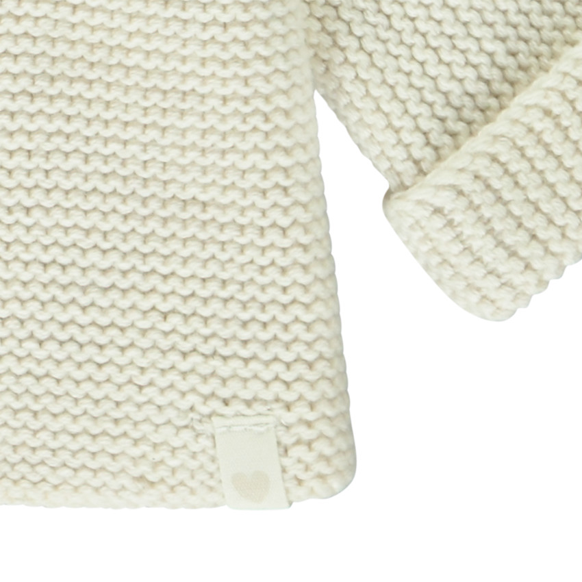 Chaleco de punto liso con efecto corazón para bebé 