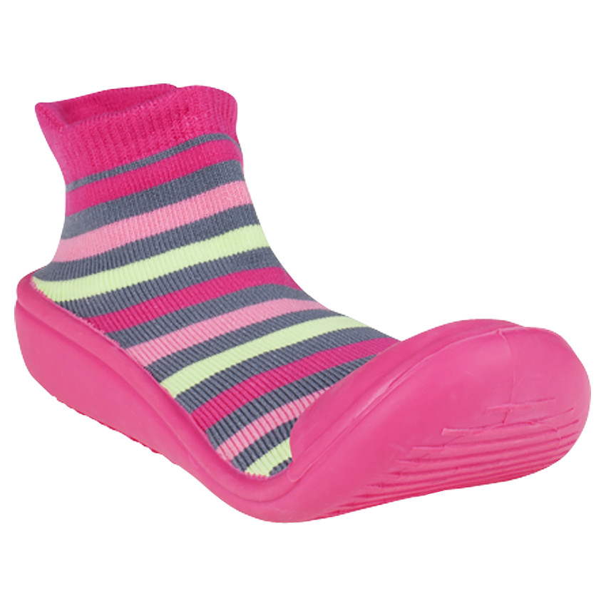 Zapatillas con rayas suela de goma 