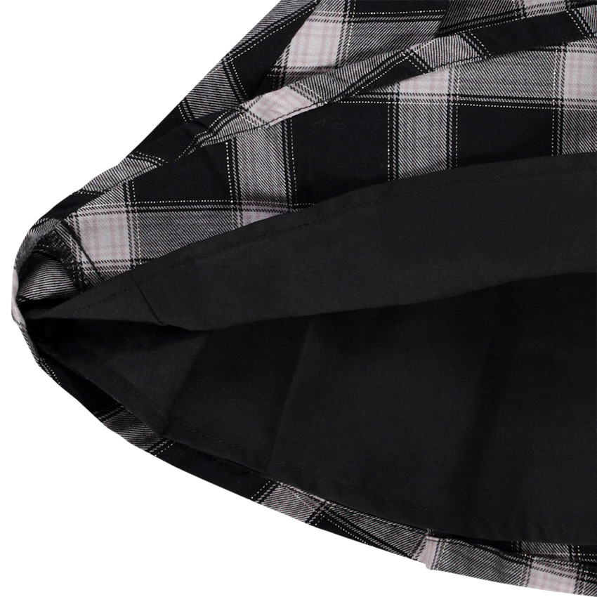 Falda a cuadros en lurex plateado para niña 