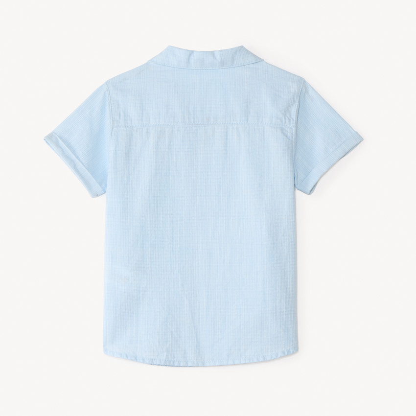 Camisa de manga corta de tela texturizada para bebé niño 