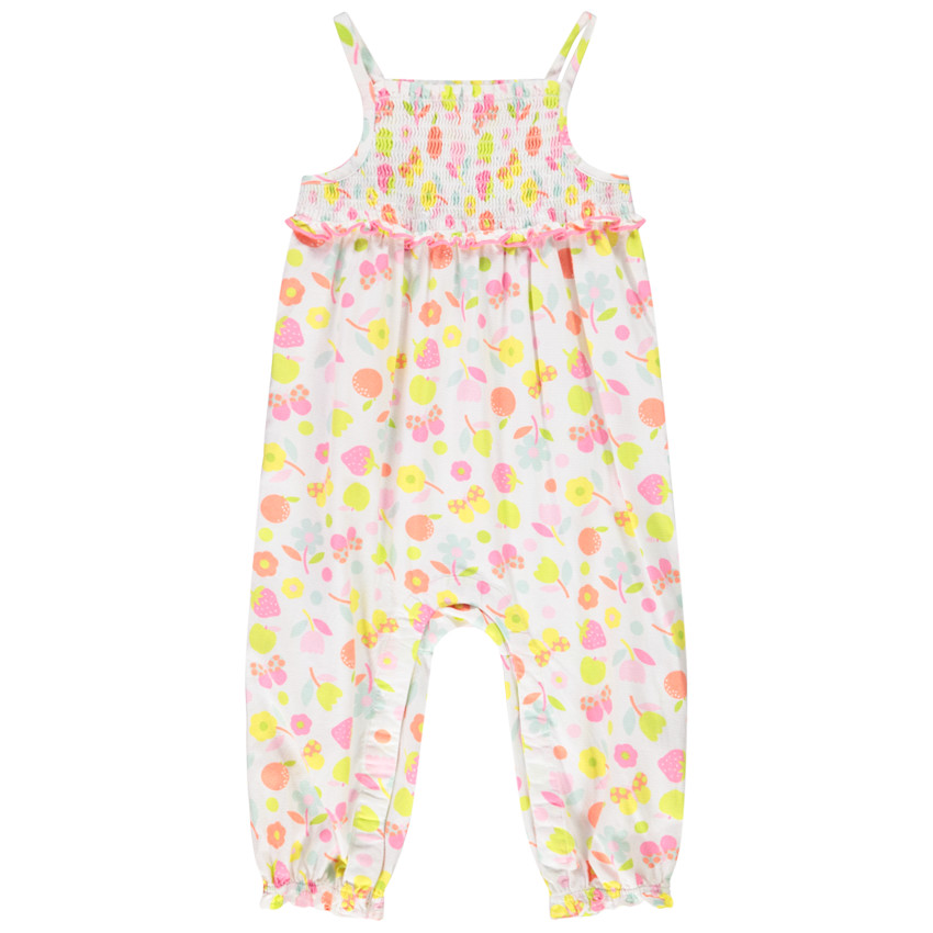 Combinaison larga estampada de frutas para niña bebé 