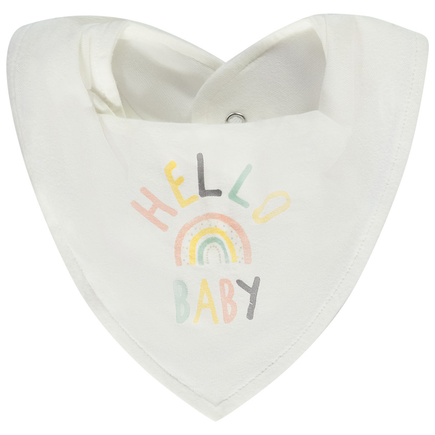 Conjunto 3 piezas body con babero bandana para bebé 