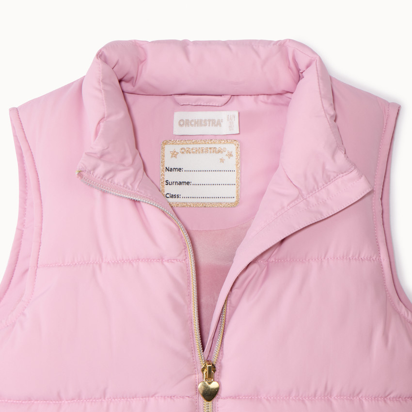 Chaleco acolchado sin mangas liso para niña 