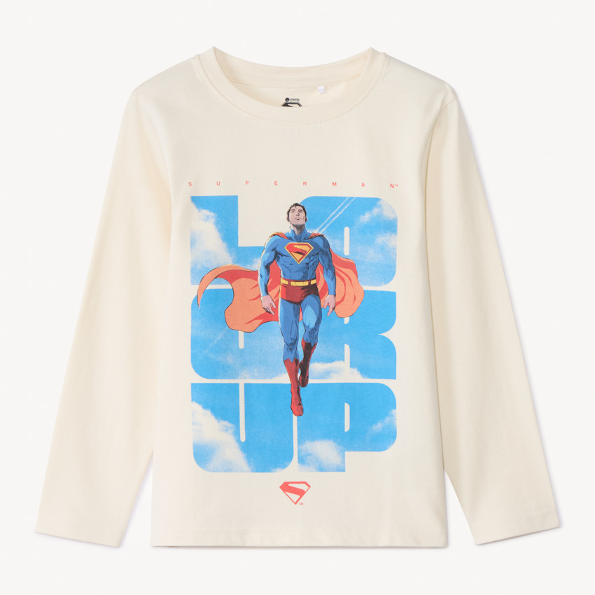 Camiseta de manga larga con estampado de Superman Warner para niño 