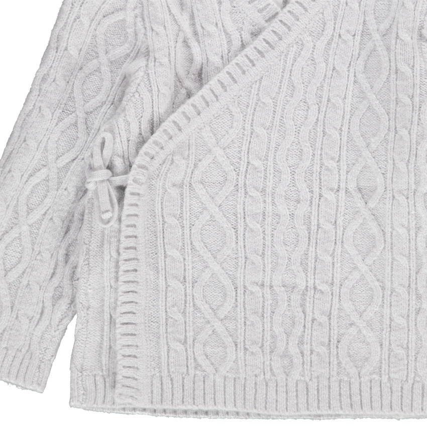 Chaqueta de punto cruzada para bebé niño 