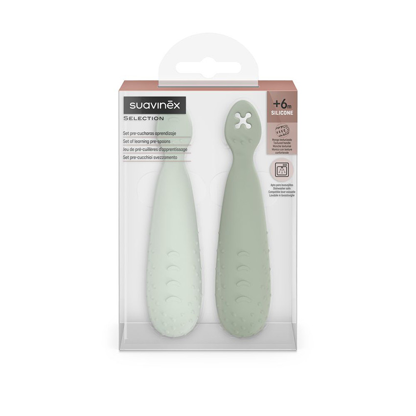 Pack 2 precucharas de aprendizaje Colour Essence verde 6M+ 