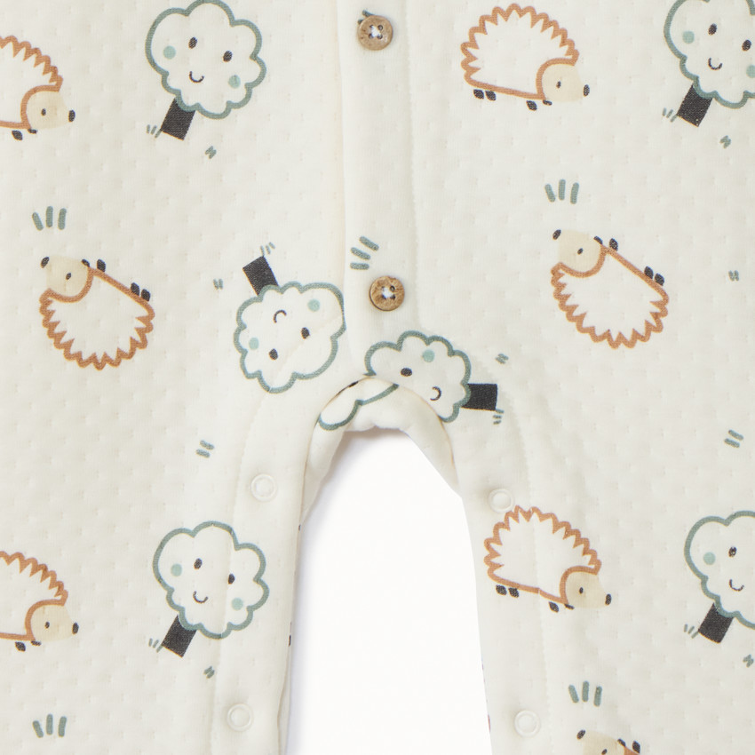 Mono acolchado con estampado de erizos para bebé niño 