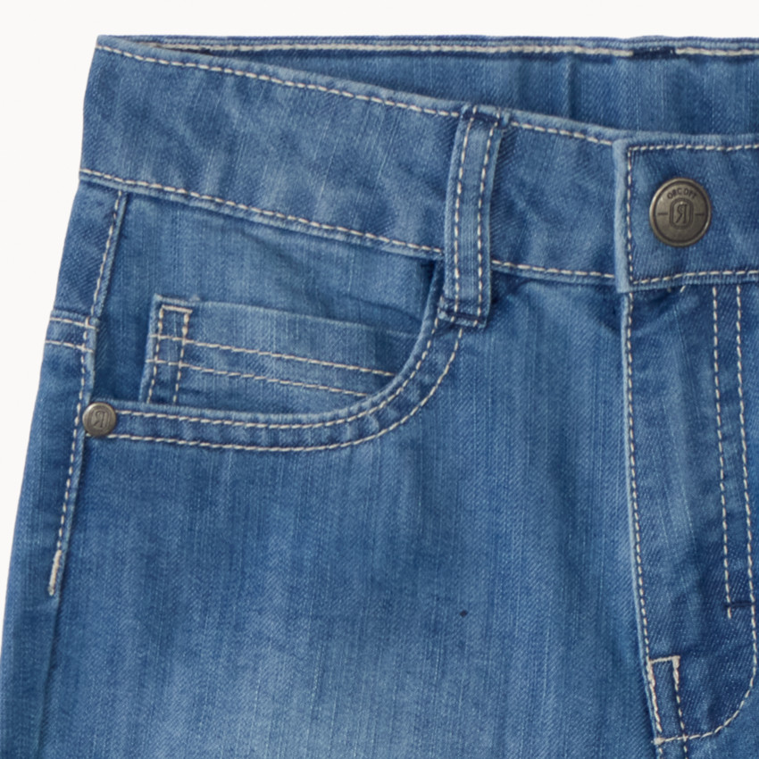 Bermudas de jean con efecto desgastado para niño 