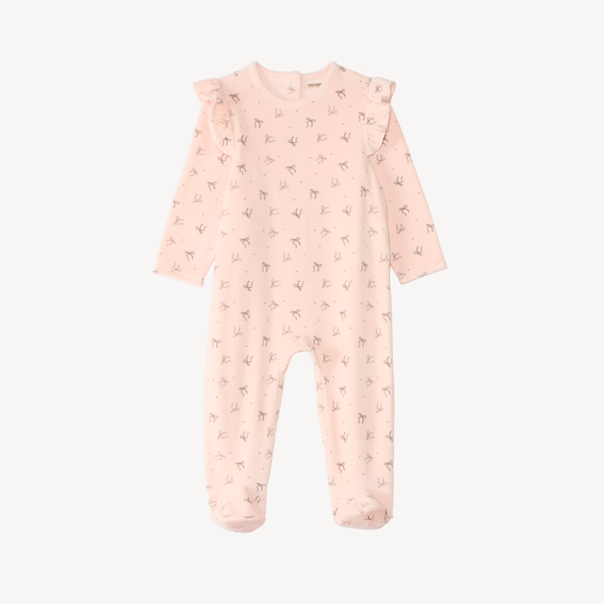 Lote de 3 pijamas de terciopelo para niña con diseño fantasía (acabado diferente según la edad) 
