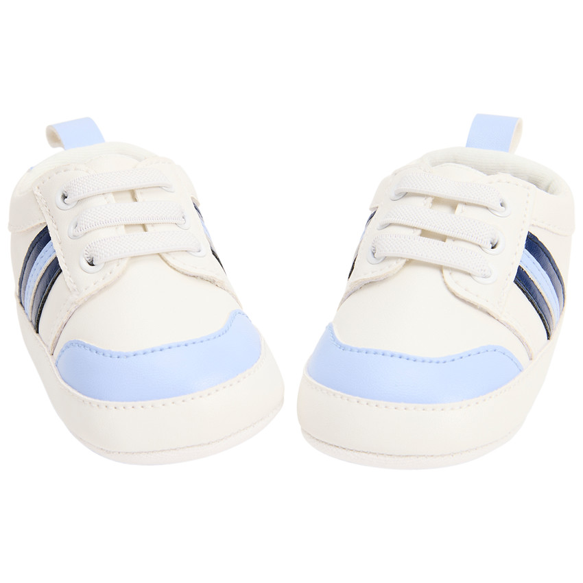 Zapatillas de bebé con bandas contrastantes 