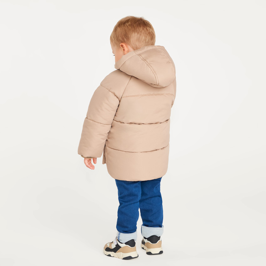 Doudoune larga con capucha para bebé niño 
