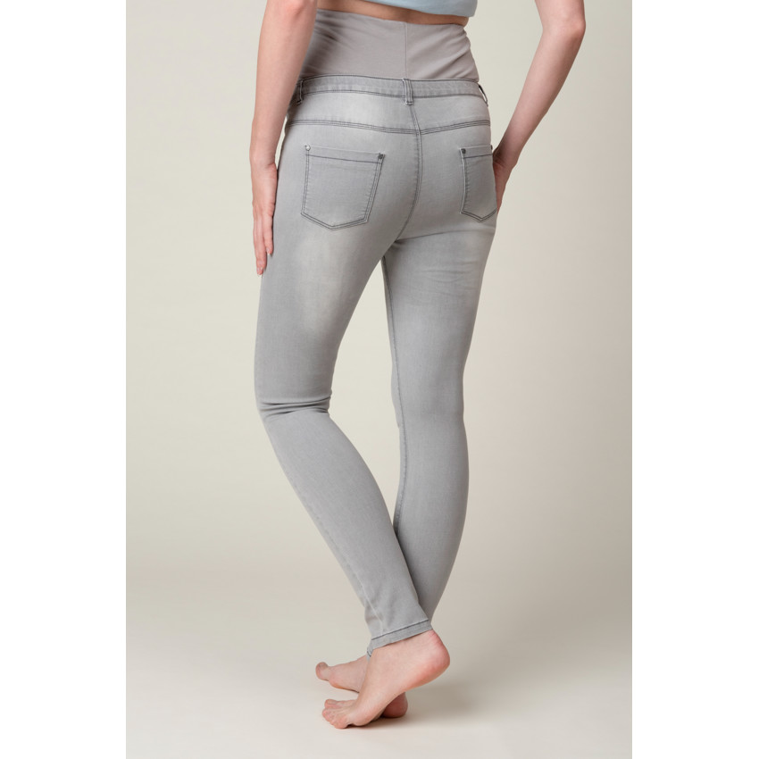 Vaqueros skinny de embarazo con efecto gastado y arrugado 