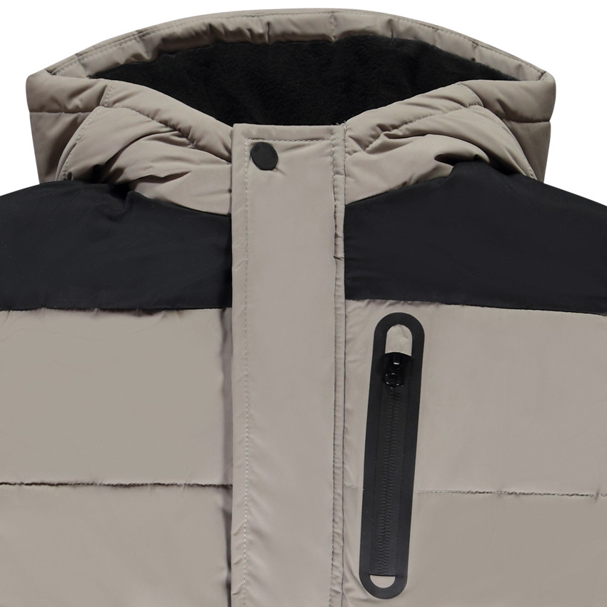 Chaqueta larga acolchada efecto color block para niño 