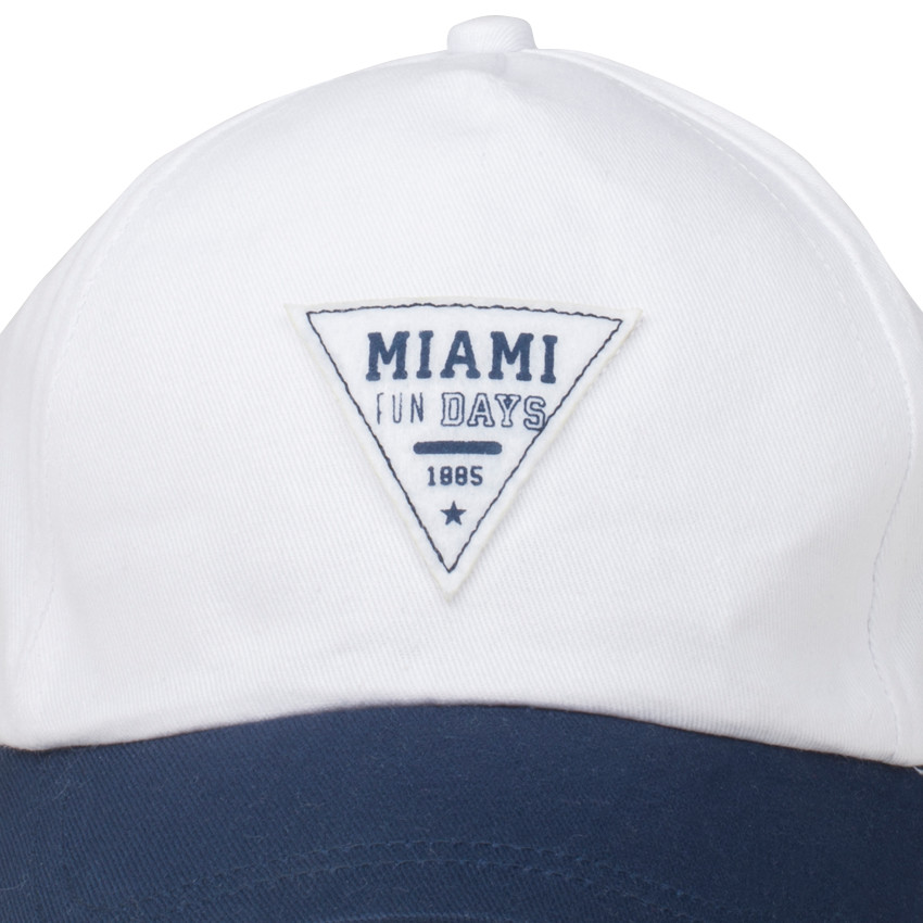 Gorra de sarga bicolor con detalle Miami 