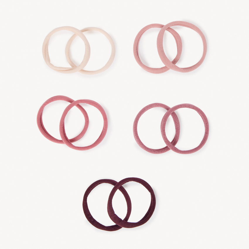 Lote de 10 gomas elásticas fantasía para niña 