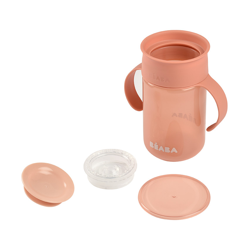 Taza de aprendizaje 360° rosa 