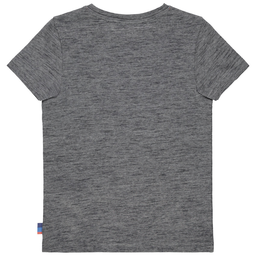 camiseta mangas cortas gris chiné print barco 