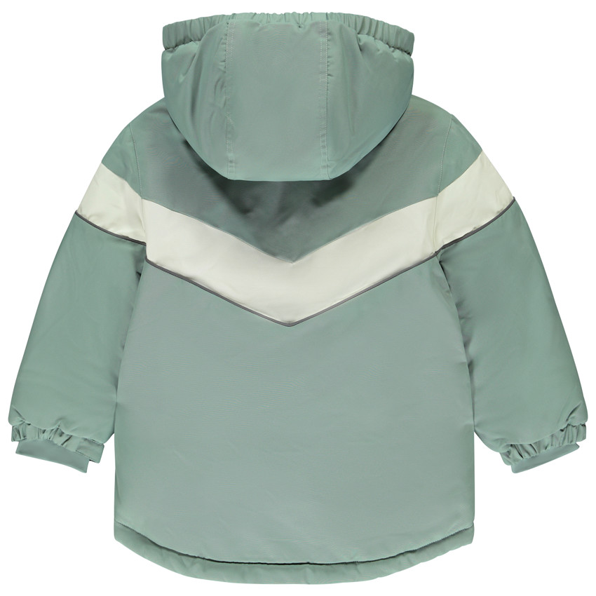 Chaqueta de esquí verde agua con forro micropolar para niño 