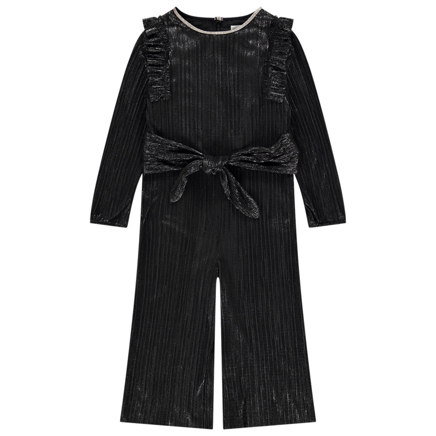 Mono largo con efecto irisado y cinturón para atar para niña 