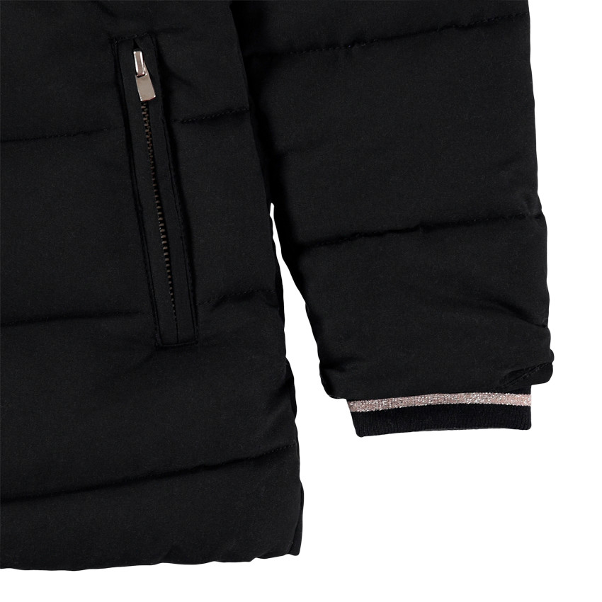 Chaqueta acolchada larga con capucha 