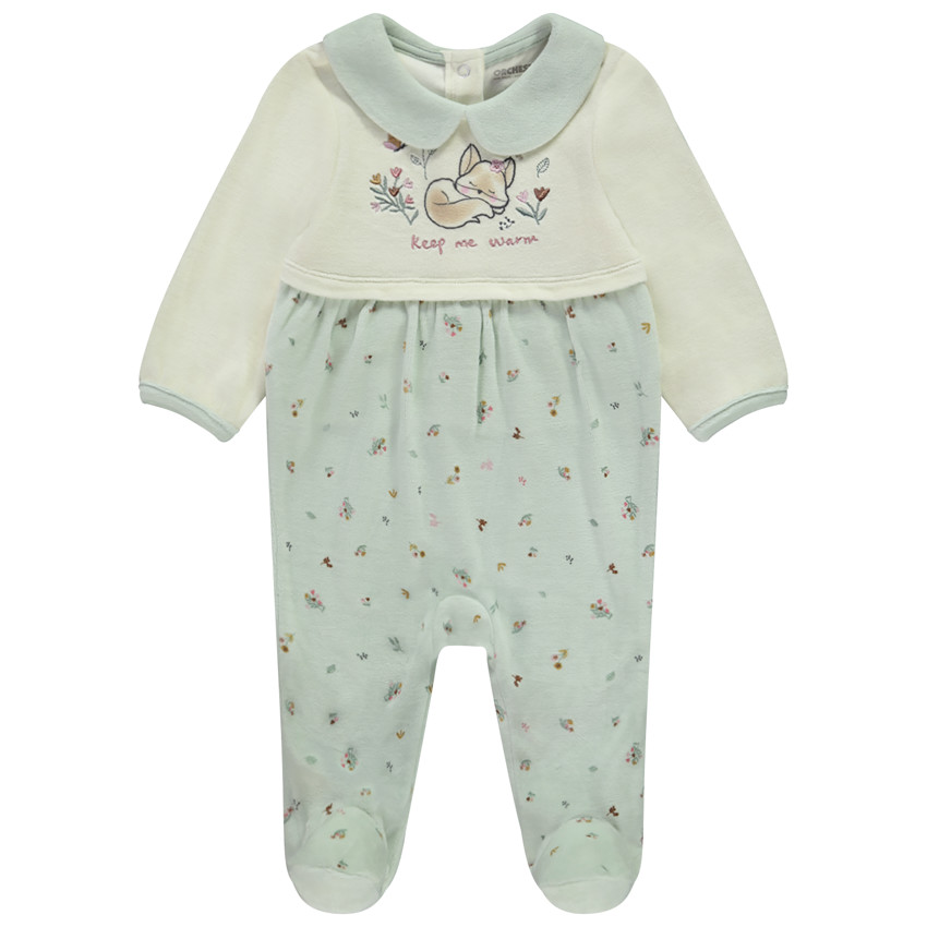 Pelele de terciopelo fantasía efecto 2 en 1 para bebé niña  Additional Pelele de terciopelo fantasía efecto 2 en 1 para bebé niña