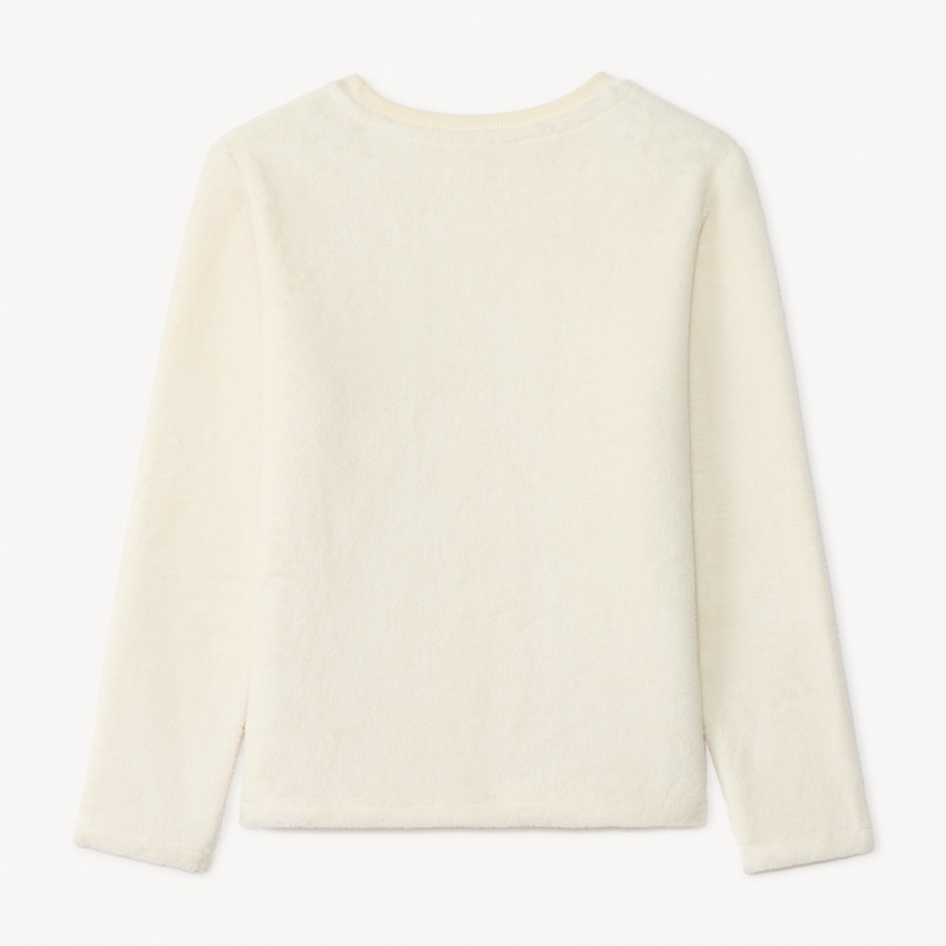 Conjunto pijama 2 piezas sherpa con gato fantasía para niña 