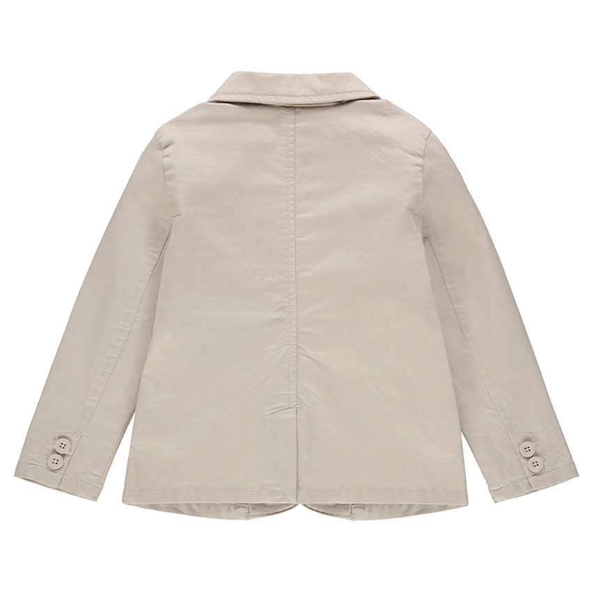 Americana lisa de algodón con bolsillos 