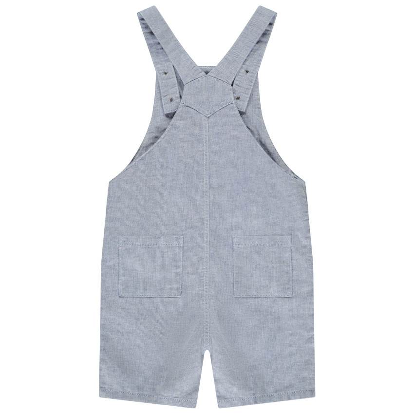 Salopette corta de tela para bebé niño 