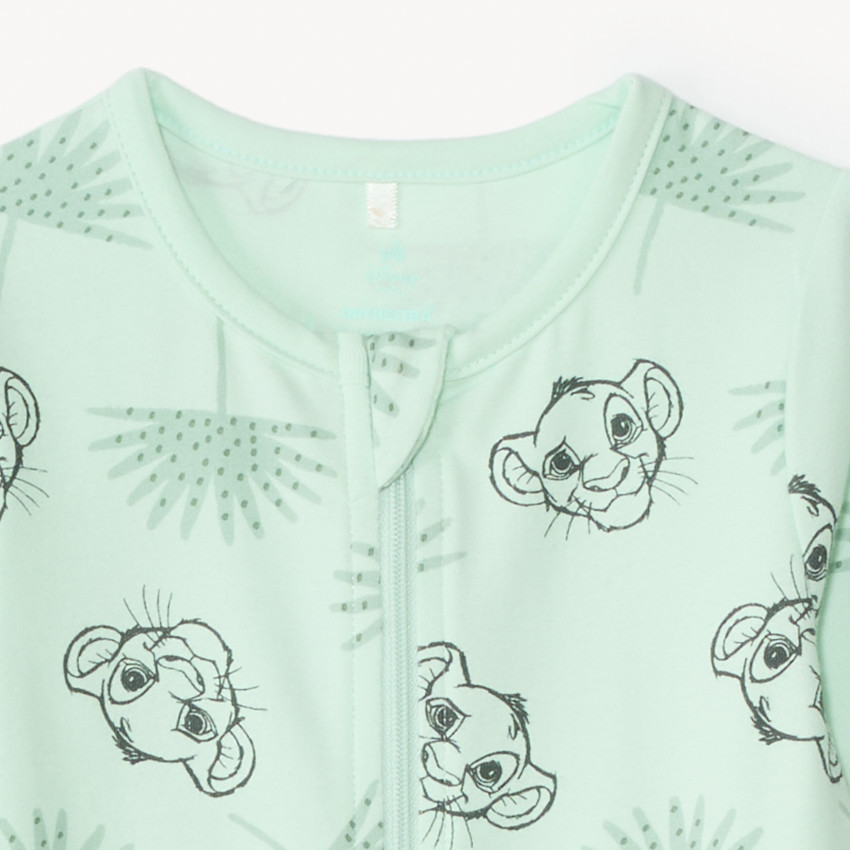 Pijama con cremallera frontal estampado del Rey León de Disney para bebé niño. 