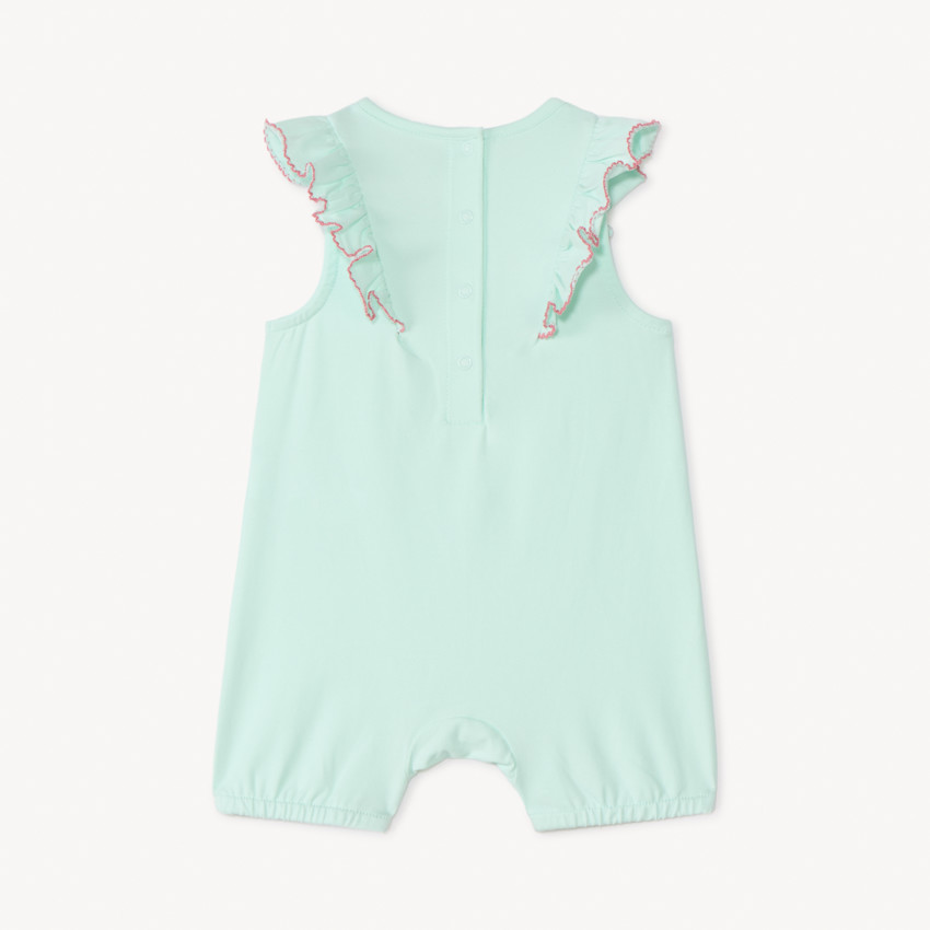 Lote de 2 monos cortos con estampado floral para niña bebé 