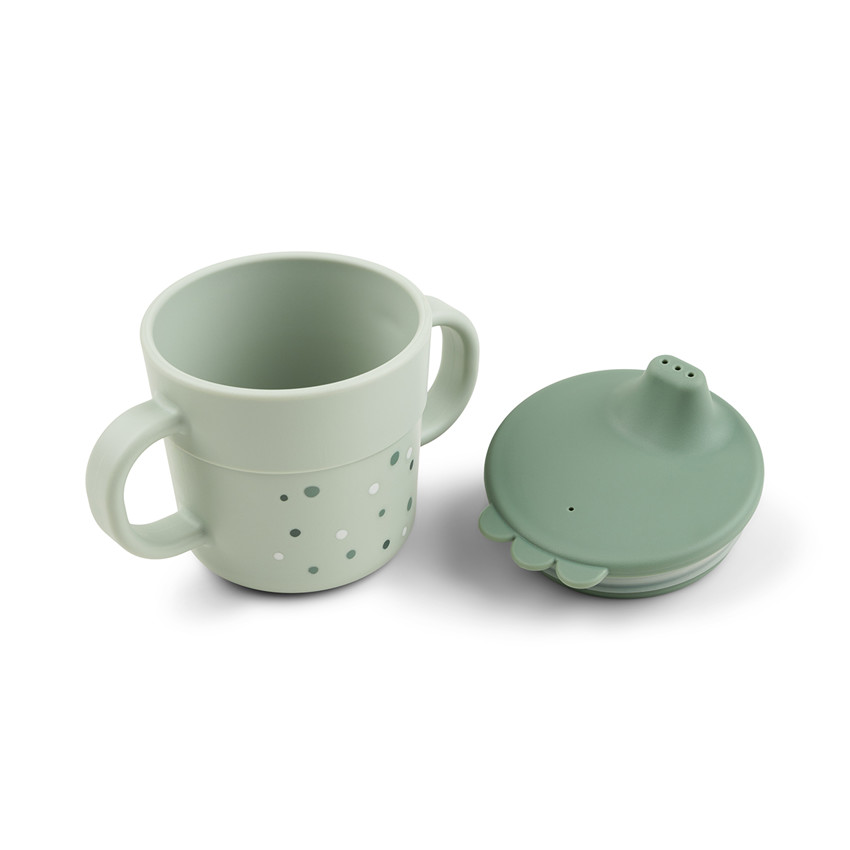 Taza de aprendizaje Foodie Happy Dots verde 