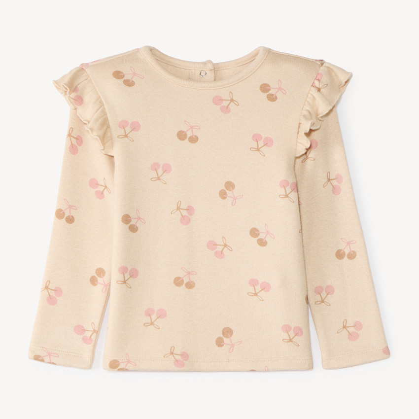 Camiseta de manga larga para bebé niña con estampado divertido 