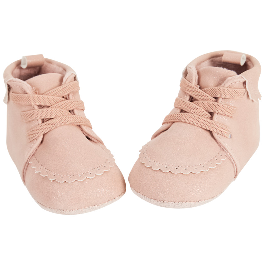 Botines suaves con purpurina para niña bebé 