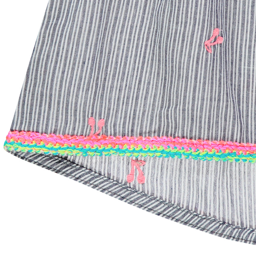 Túnica amplia a rayas con cerezas bordadas  Additional Túnica amplia a rayas con cerezas bordadas