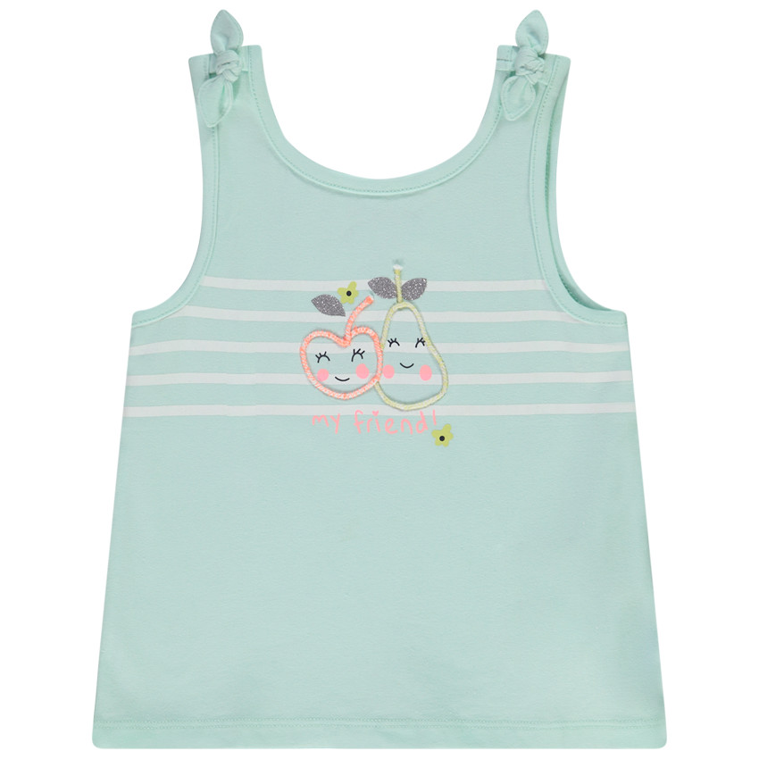 Camiseta sin mangas estampada de tucán para bebé niña 