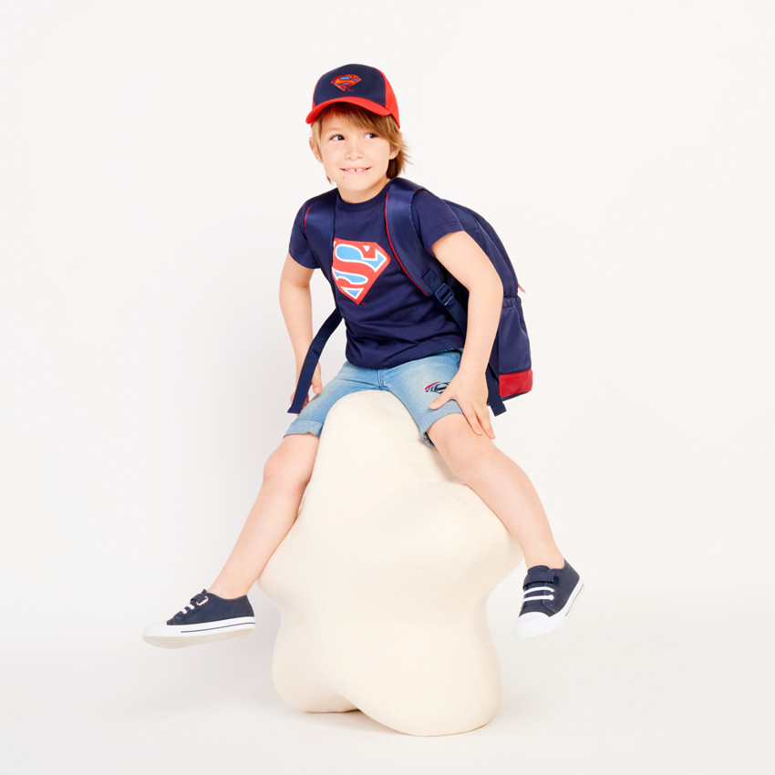 Bermudas efecto denim Superman Warner para niño 