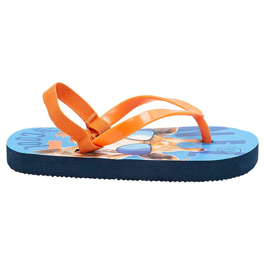 Chanclas con jirafa estampada y tira elástica 
