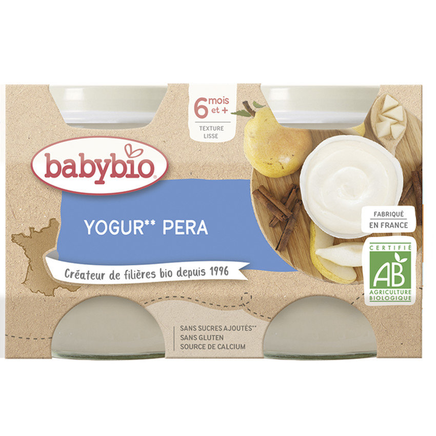 Babybio Yogur Pera y Canela (leche de vaca) 