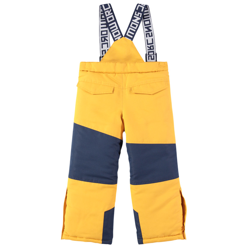 Pantalón de esquñi bicolor impermeable con tirantes ajustables y desmontables 