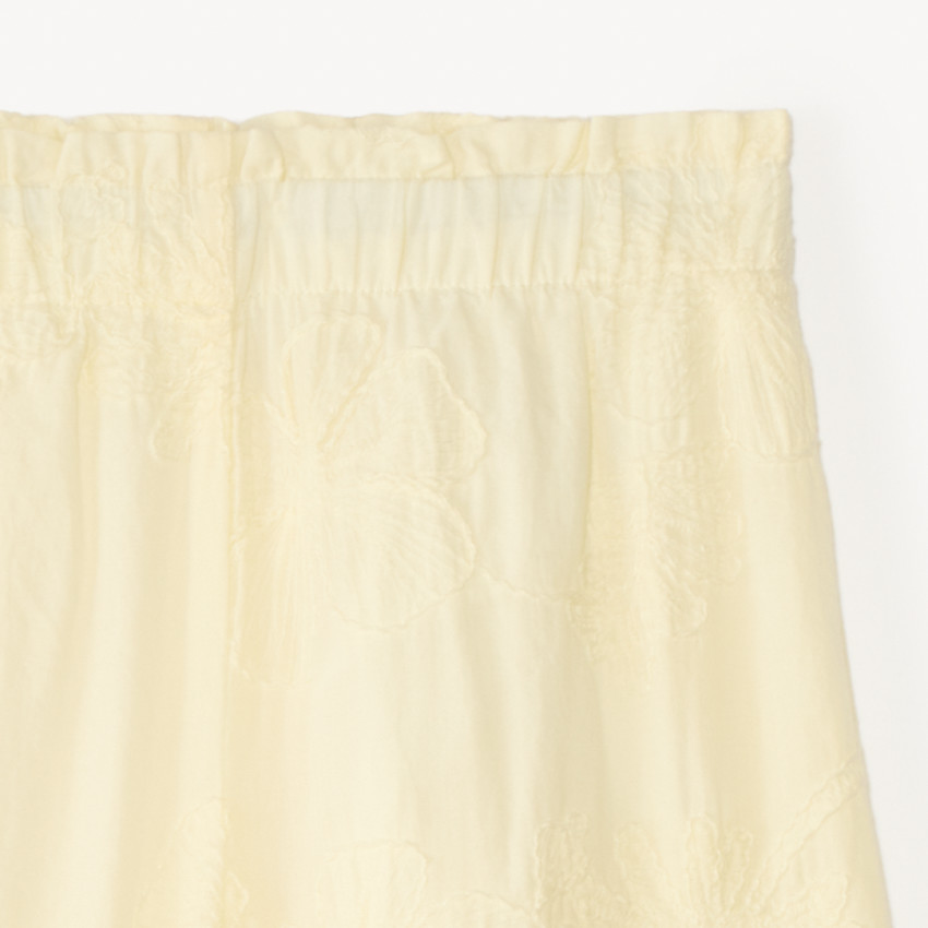 Pantalón acampanado de tul bordado con flores para niña 