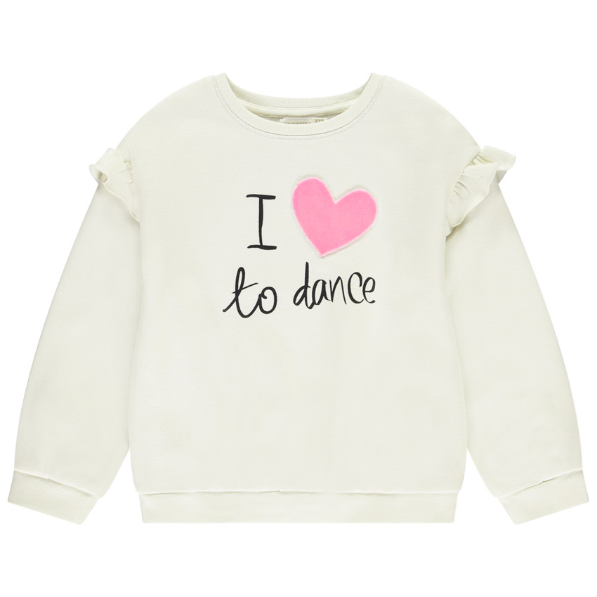 Sudadera oversize con volantes para niña 
