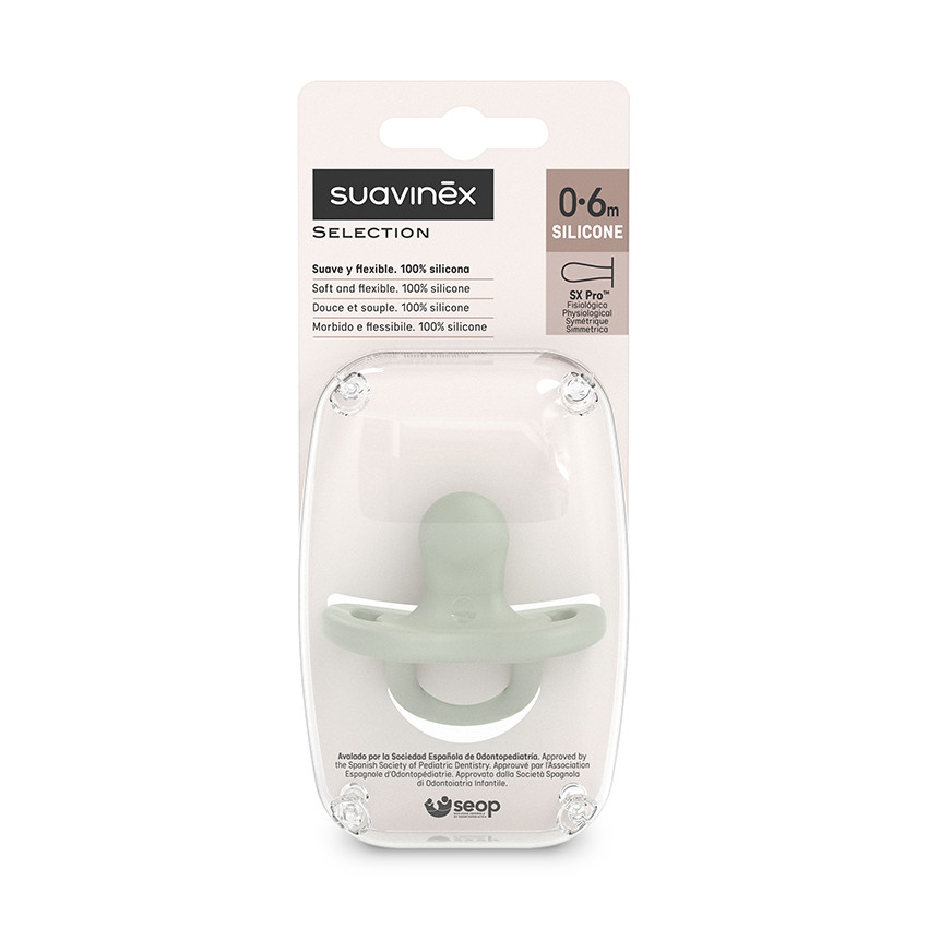 Chupete reversible de silicona Colour Essence 0-6M verde 